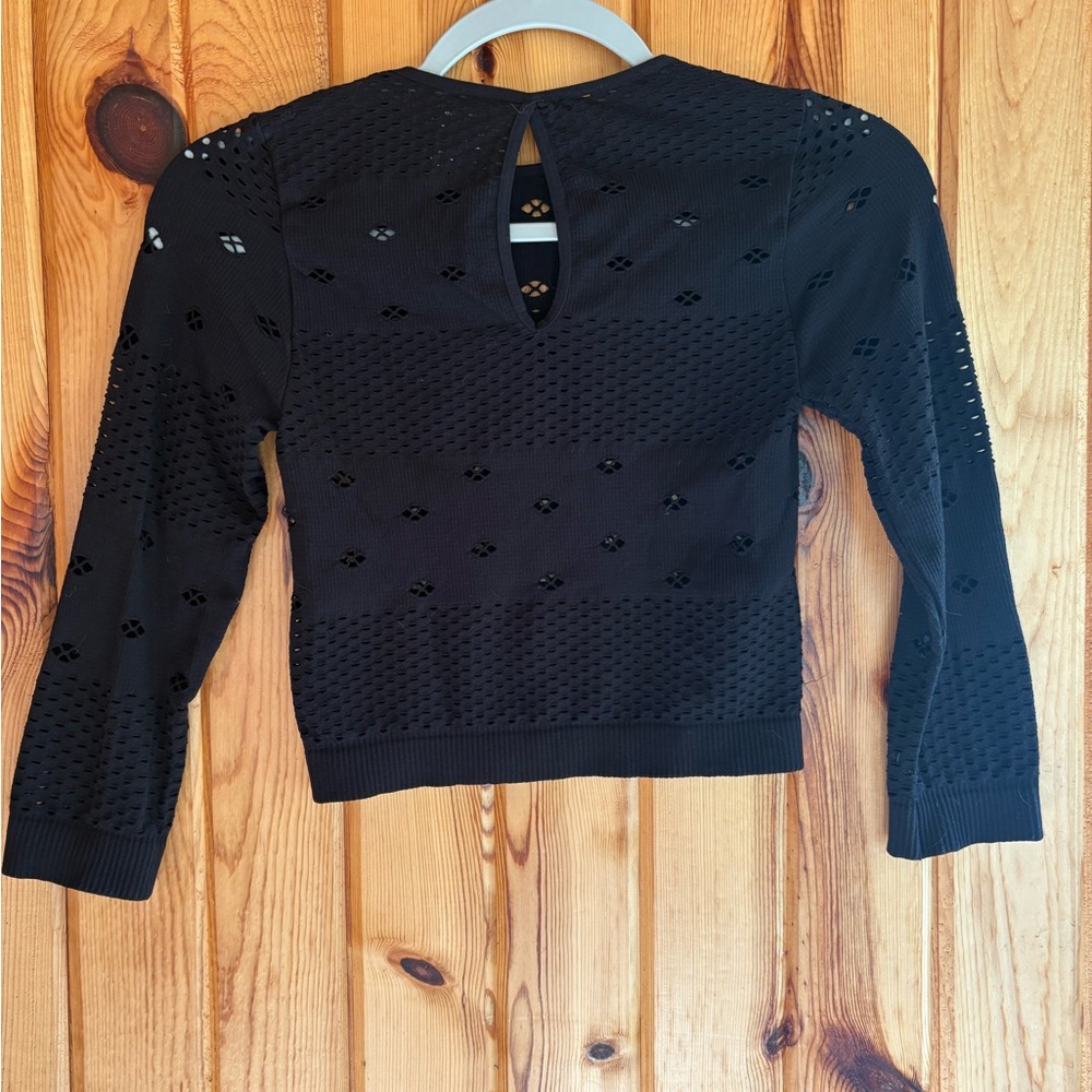 Black Cropped Cut Out Festival Top